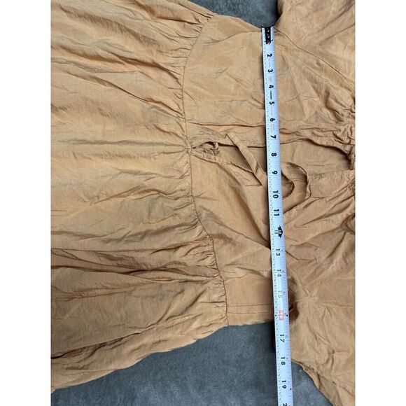 Lulus Present Moment Light Orange Bow Front Tiered Maxi Dress Small - Picture 10 of 15